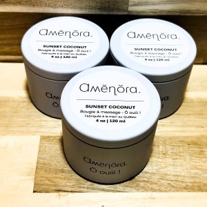 Bougie à massage Ɑʍēղŏɾɑ. Ŏ ouiii ! – Sunset Coconut